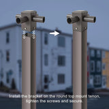 Quadruple 90° Tenon Adapter with 4 Horizontal Tenons For 4inch square light poles