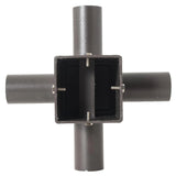 Quadruple 90° Tenon Adapter with 4 Horizontal Tenons For 4inch square light poles