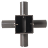 Quadruple 90° Tenon Adapter with 4 Horizontal Tenons For 4inch square light poles - LEDLIGHTING WHOLESALE