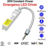 20W LED Emergency Driver Backup Battery 100-277V AC, UL Listed - LEDLIGHTING WHOLESALE
