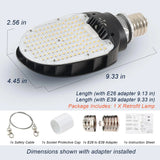 LED Corn Bulb E39 Base - 30/45/60W Selectable - Up to 8,400 Lumens 5000K Daylight - 200W MH/HPS Replacement - Commercial Retrofit Light for Parking Lot, Street & Wall Pack