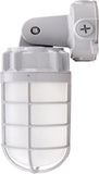 6-PACK LED Vapor Tight Jelly Jar Light 21W, 5000K, Wall/Ceiling Mount Vapor-Proof LED, IP65 Wet Rated Security Cage Light for Indoor and Outdoor Lighting, UL Certified - LEDLIGHTING WHOLESALE