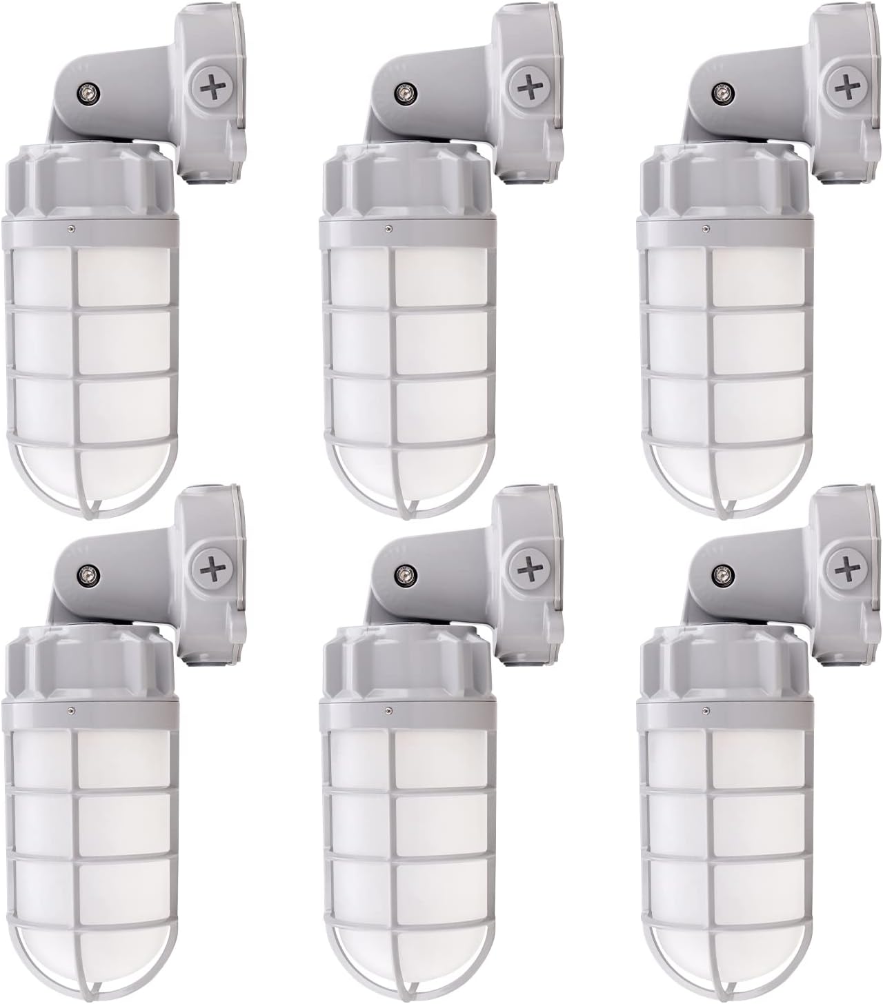 21W LED Vapor Tight Jelly Jar Light, IP65,5000K, Vapor Proof Security Cage Light 120-277V, UL Listed - LEDLIGHTING WHOLESALE