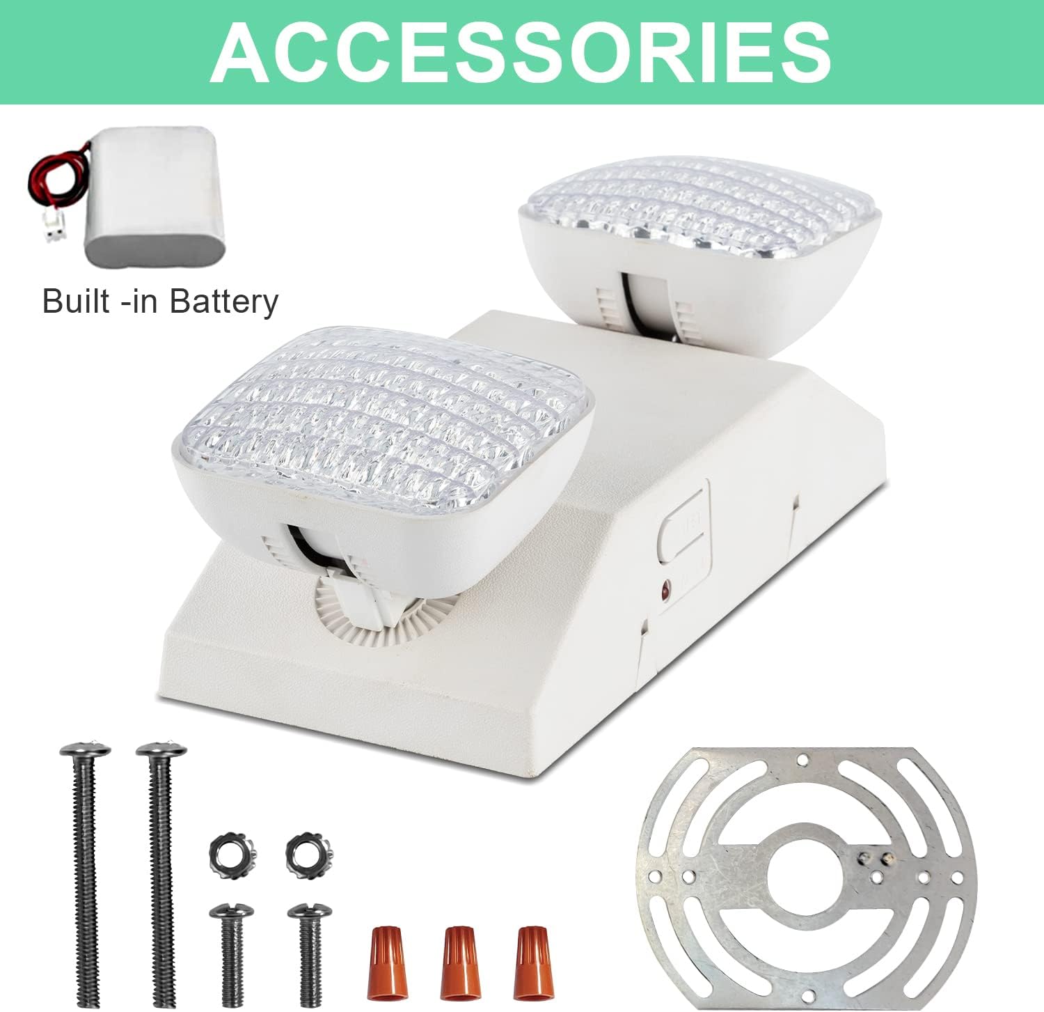 LED Emergency Exit Lighting Fixtures with 90 Minutes Long Backup Batteries, US Standard Adjustable Integrated LED Emergency Light - LEDLIGHTING WHOLESALE