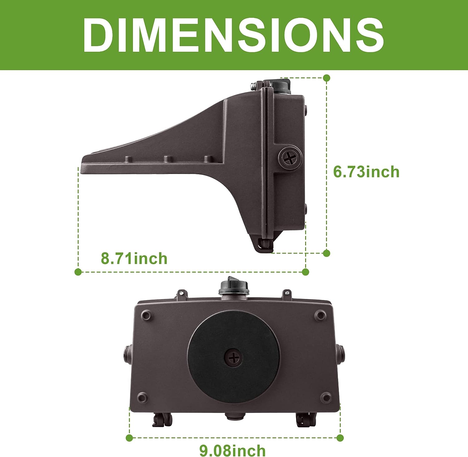 LED Full Cut-Off Wall Pack Light 80/60/40/20W Power Selectable, 5000K, 100-277V AC, DLC & ETL Listed - LEDLIGHTING WHOLESALE