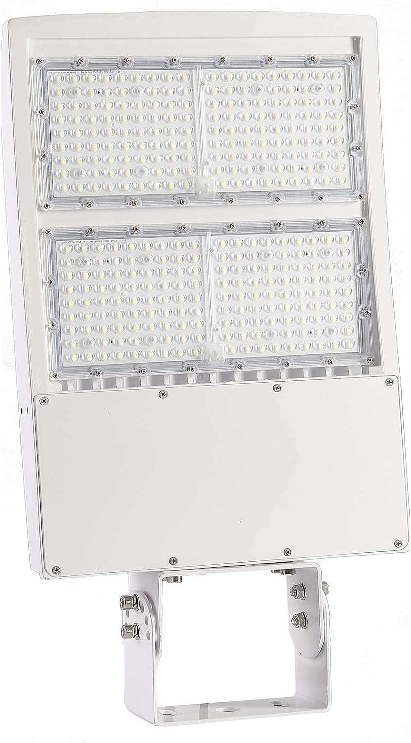 300W White LED Parking Lot Lights, LED Shoebox Pole Light, 40500Lm, 100-277Volt