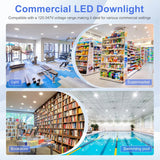 10 Inch Commercial LED Downlight 40W Retrofit Can Lights Adjustable 120-347V 5CCT ETL Listed