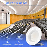 10 Inch Commercial LED Downlight 40W Retrofit Can Lights Adjustable 120-347V 5CCT ETL Listed