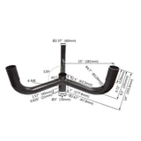 Tenon Adapter, 120 Degree Round-Triple Bullhorn Tenon for 3 fixtures-LED Street Light-Shoebox Parking Light-Parking Lot Pole Bracket