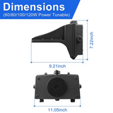 60W 80W 100W 120W Selectable LED Full Cutoff Wall Pack -5,200 Lumens-250W MH Equivalent-5000K-DLC Listed