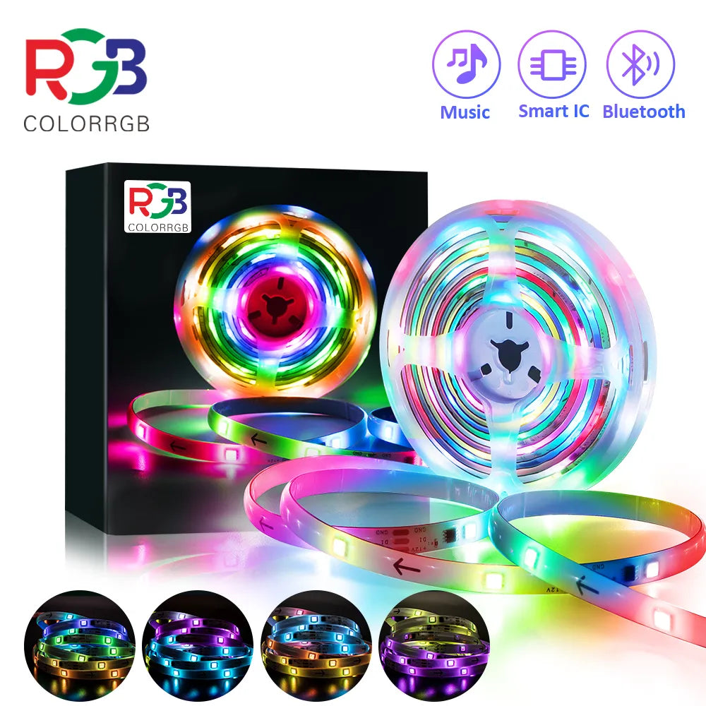 Christmas Light,RGBIC LED Strip Lights IP65 waterproof,Segmented DIY,ColorChasing effect, Rainbow light Decor for Christmas tree - LEDLIGHTING WHOLESALE