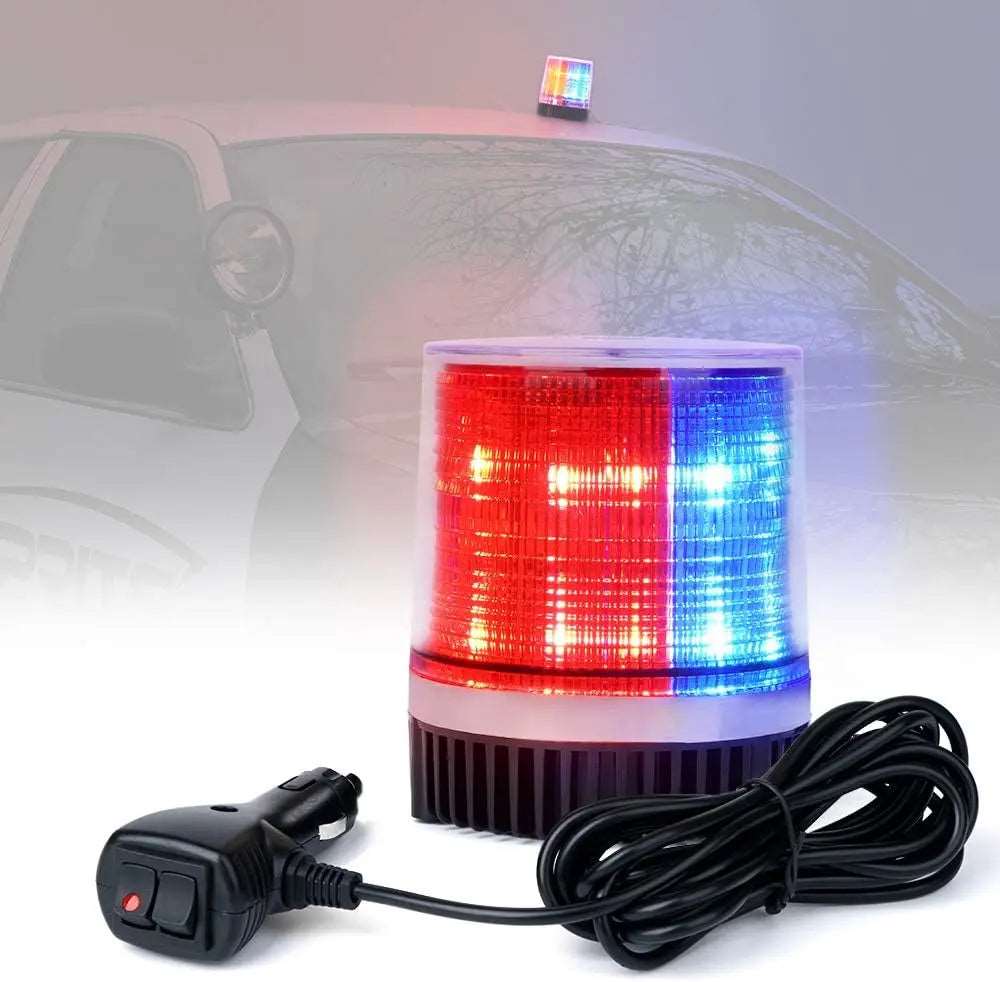 Emergency amber red blue led flashing warning light