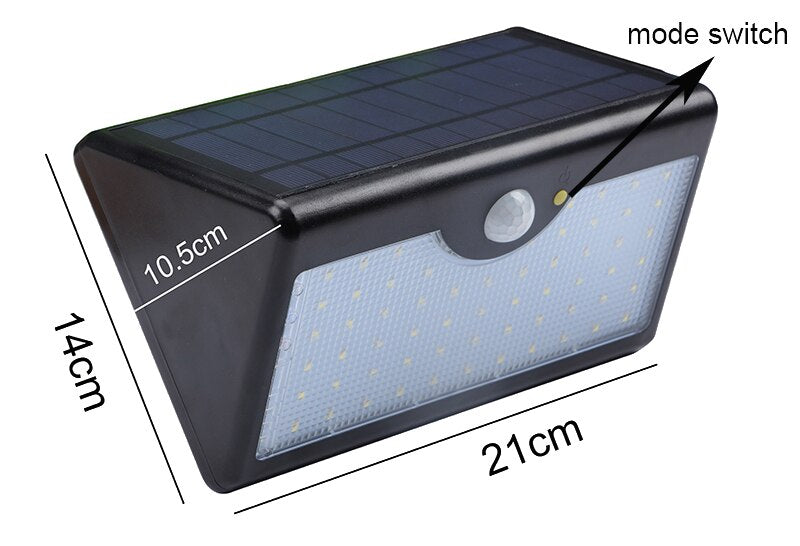 Upgraded 60LED Solar Power Wall Light Solar PIR Motion Sensor Solar Lamps Outdoor Waterproof solar garden Security lighting - LEDLIGHTING WHOLESALE