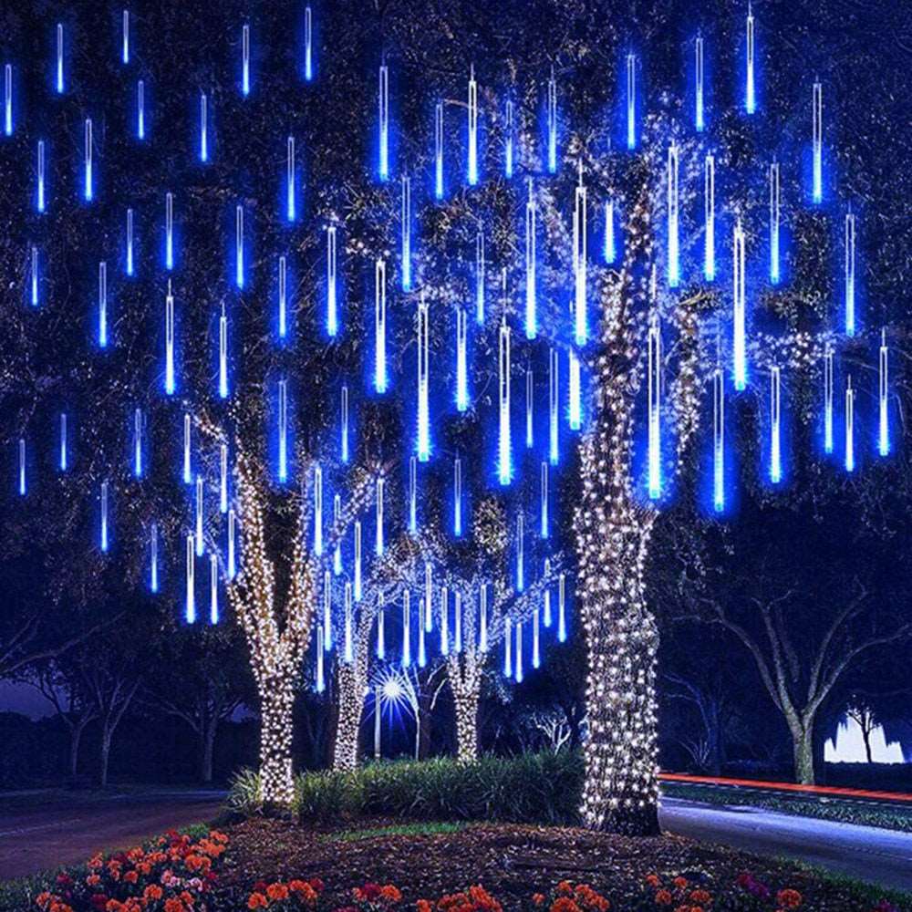 30/50cm 8 Tubes Meteor Shower Rain Led Fairy String Lights Street Garlands Christmas Tree Decorations for Outdoor New Year Decor