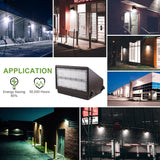 80W LED Full Cut Off Wall Pack Light with Dusk to Dawn Photocell,11200LM 5000K Outdoor Wall Light(Equiv. 300W MH/HPS), IP65 100-277V AC Outdoor Lighting for Parking Lot, Warehouse DLC & ETL Listed