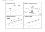 4 Pack-4ft Linkable LED Linear Strip Light-40W 5200LM- DLC UL Certified 5 Years Waranty - LEDLIGHTING WHOLESALE