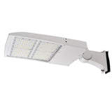 LED Parking Lot Light White Housing - 200-300W Selectable Shoebox - 42000LM 5000K Outdoor Commercial Lighting