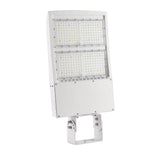 LED Parking Lot Light White Housing - 200-300W Selectable Shoebox - 42000LM 5000K Outdoor Commercial Lighting