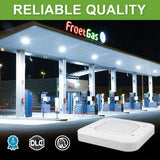 150W LED Canopy Light-5700K-Square-19500 Lumen-Gas Station Lighting-5 Years Warranty