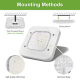 150W LED Canopy Light-5700K-Square-19500 Lumen-Gas Station Lighting-5 Years Warranty