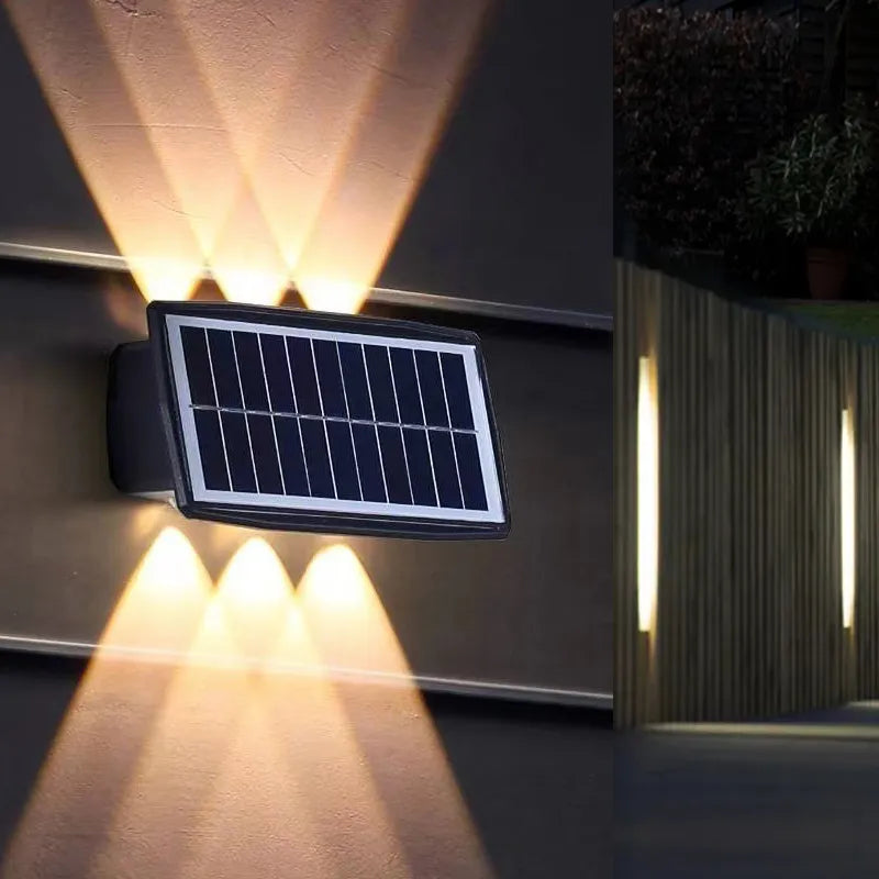 Solar LED Wall Lights,Decor Garden Wall Lamp,Up and Down Luminous Landscape Lighting - LEDLIGHTING WHOLESALE