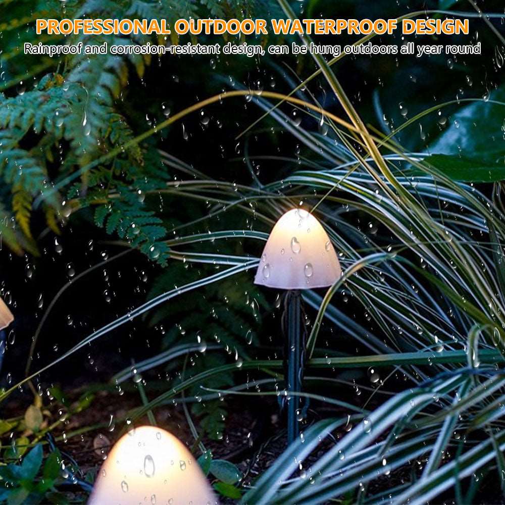 30 PCS Mushroom Solar Powered String Light-Waterproof