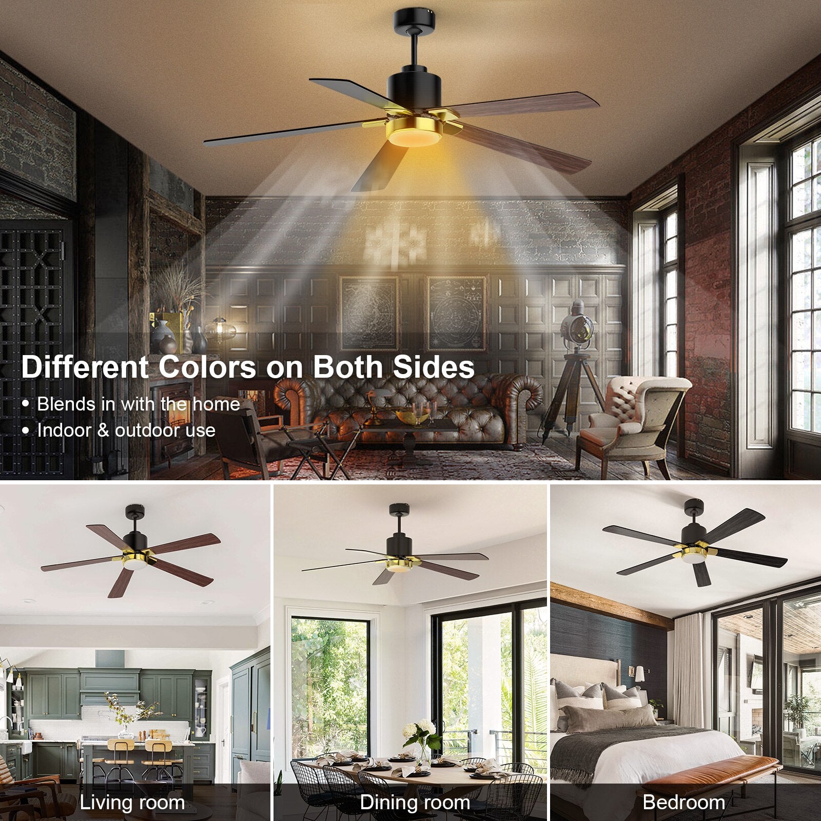 Modern Led Ceiling Fan With Lights DC Motor 6 Speeds Timing Voice/APP/Remote Control Fans Floor Loft Decorative Fan With Light - LEDLIGHTING WHOLESALE