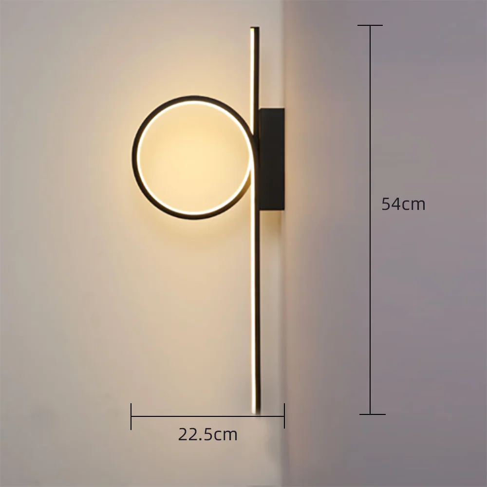 Long strip wall lamp light luxury creative room bedroom bedside lamp simple modern Nordic living room TV wall lamp - LEDLIGHTING WHOLESALE