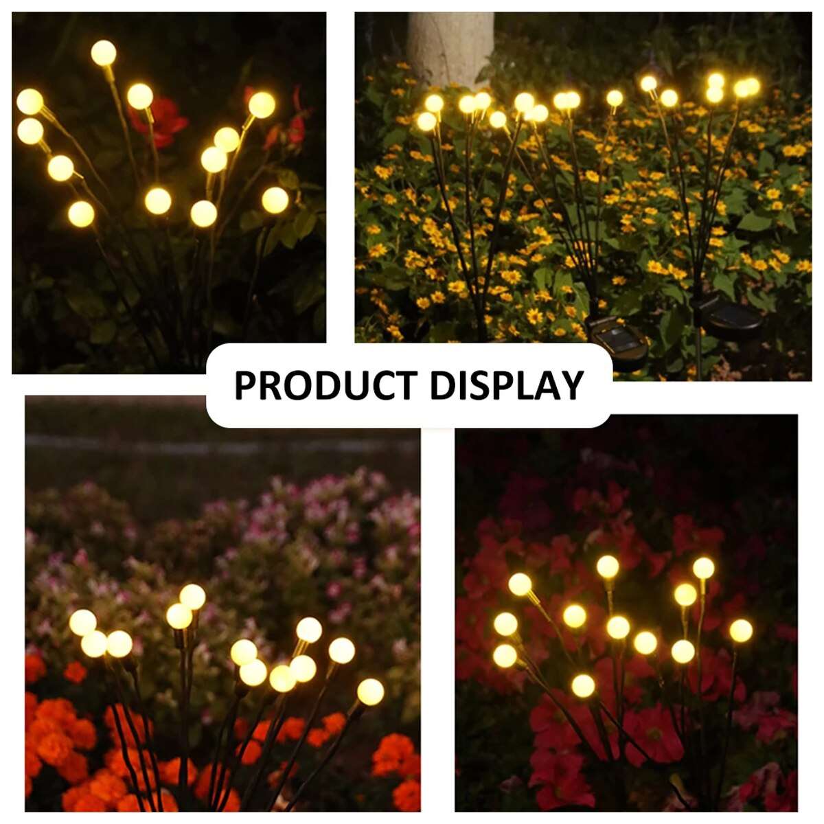 40 LED Christmas Lights Navidad Decor Simulation Firefly Solar Light