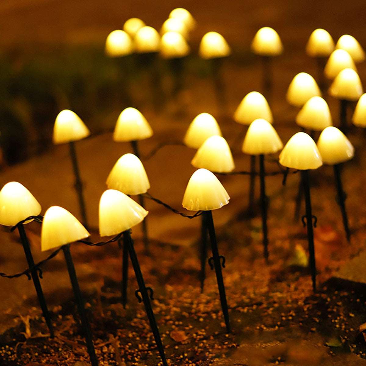 30 PCS Mushroom Solar Powered String Light-Waterproof