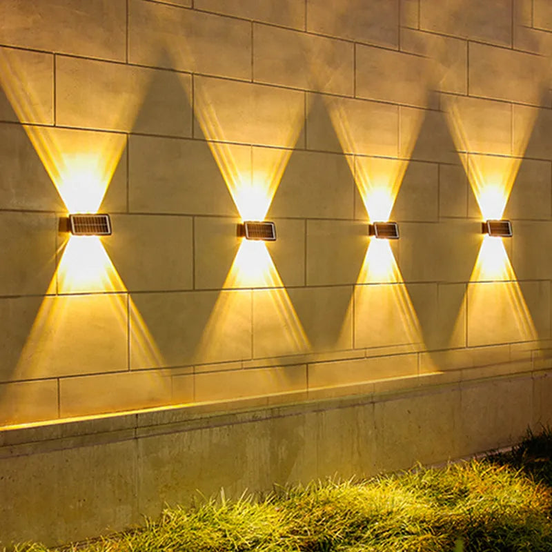 Solar LED Wall Lights,Decor Garden Wall Lamp,Up and Down Luminous Landscape Lighting - LEDLIGHTING WHOLESALE