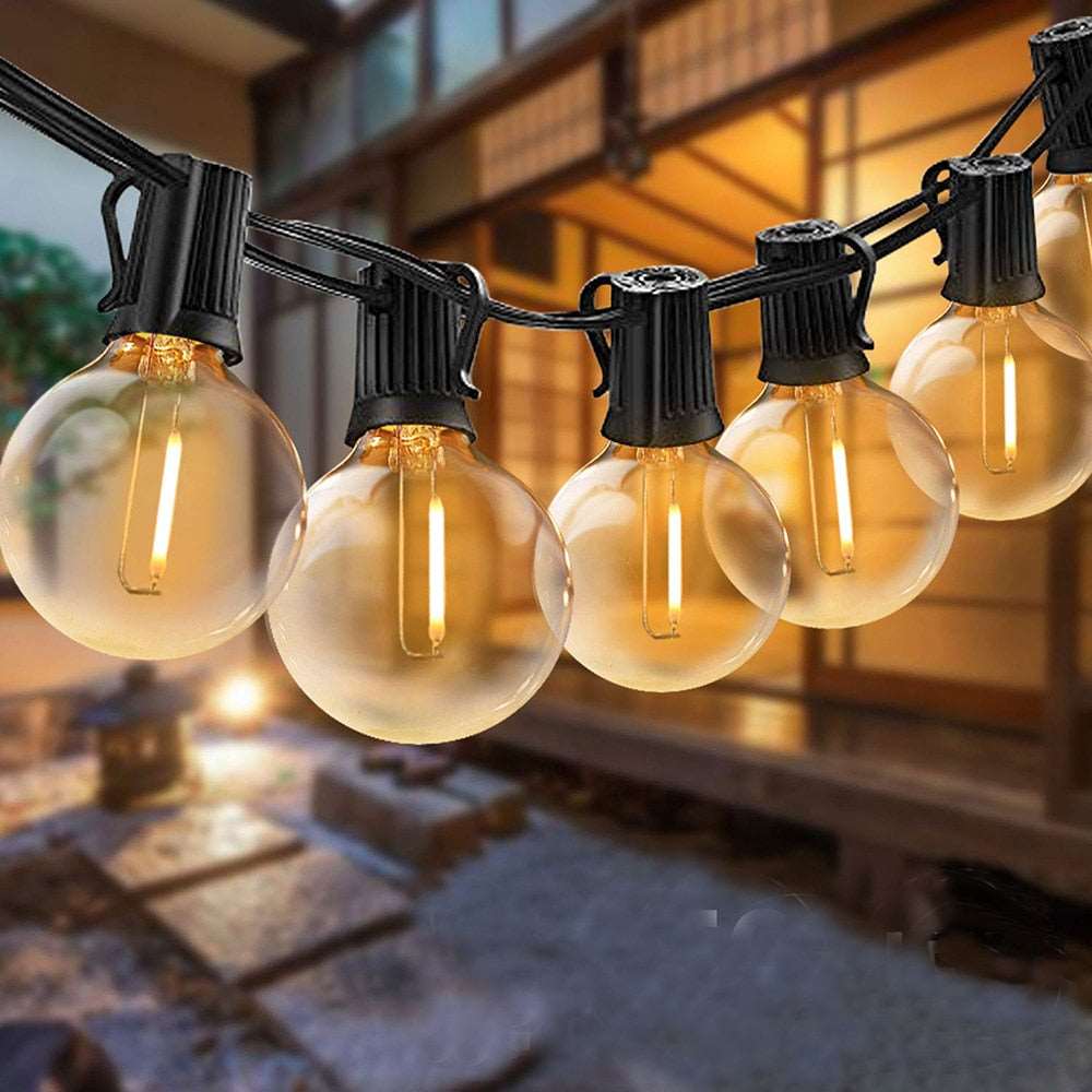 6/25 Pcs G40 LED String Light Bulb LED Lamps Tungsten LED Bulbs E12 Base Socket Holder Bulb For Home