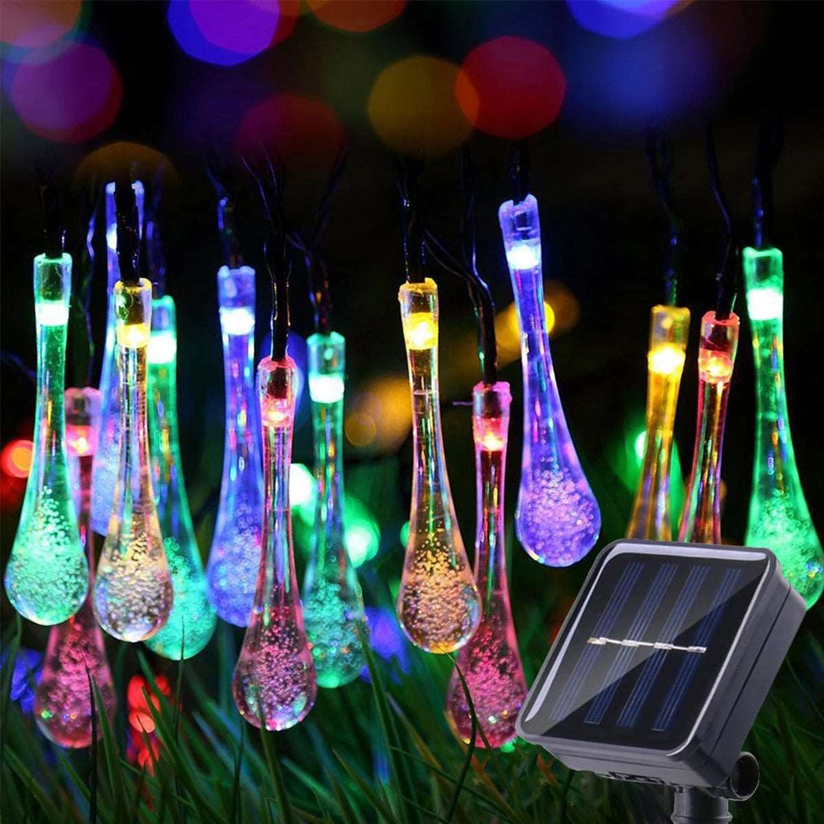 100 LEDs Crystal Globe Lights-Outdoor Solar Garland String Lights