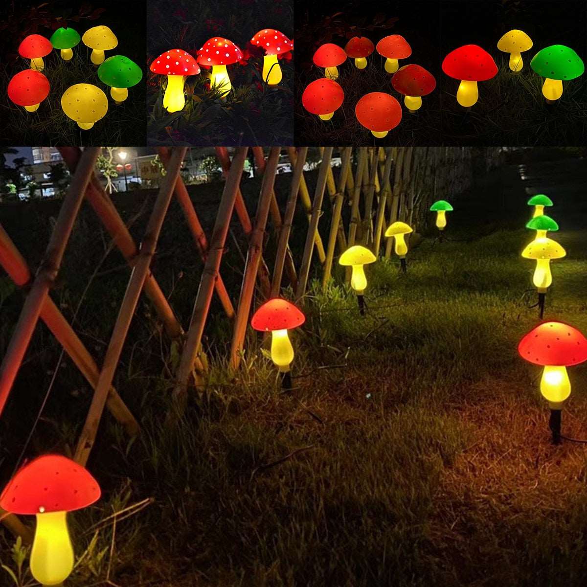 4.5M Outdoor Solar Garden Lights Cute-Mushroom Shape Decorative Lamp