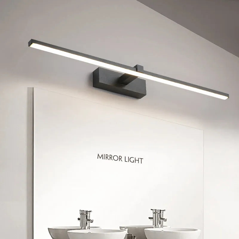 Modern Bathroom LED Wall Light Hardwares Wall Lamp Three Colors Light Aluminum Led Black White Bathroom Mirror Line Lamp Fixture - LEDLIGHTING WHOLESALE