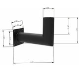 90 Degree Tenon Adapter, L Bracket Slip Fitter for wall or roof, LED Street Light, Shoebox Parking Light, Parking Lot Pole Bracket