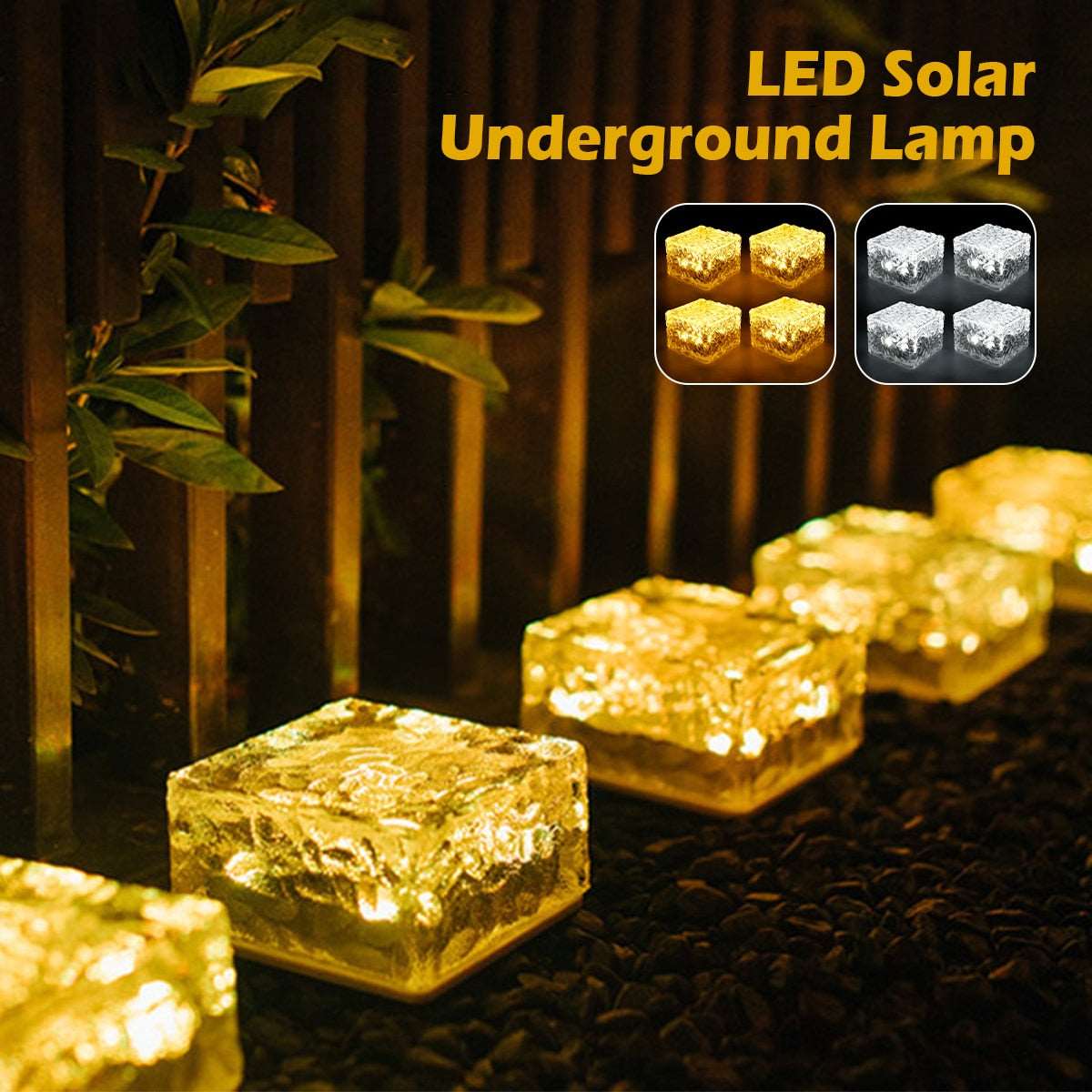 4pcs Ice Cube Solar LED Lights-Outdoor Decor Lawn Lamp-For Landscape Garden