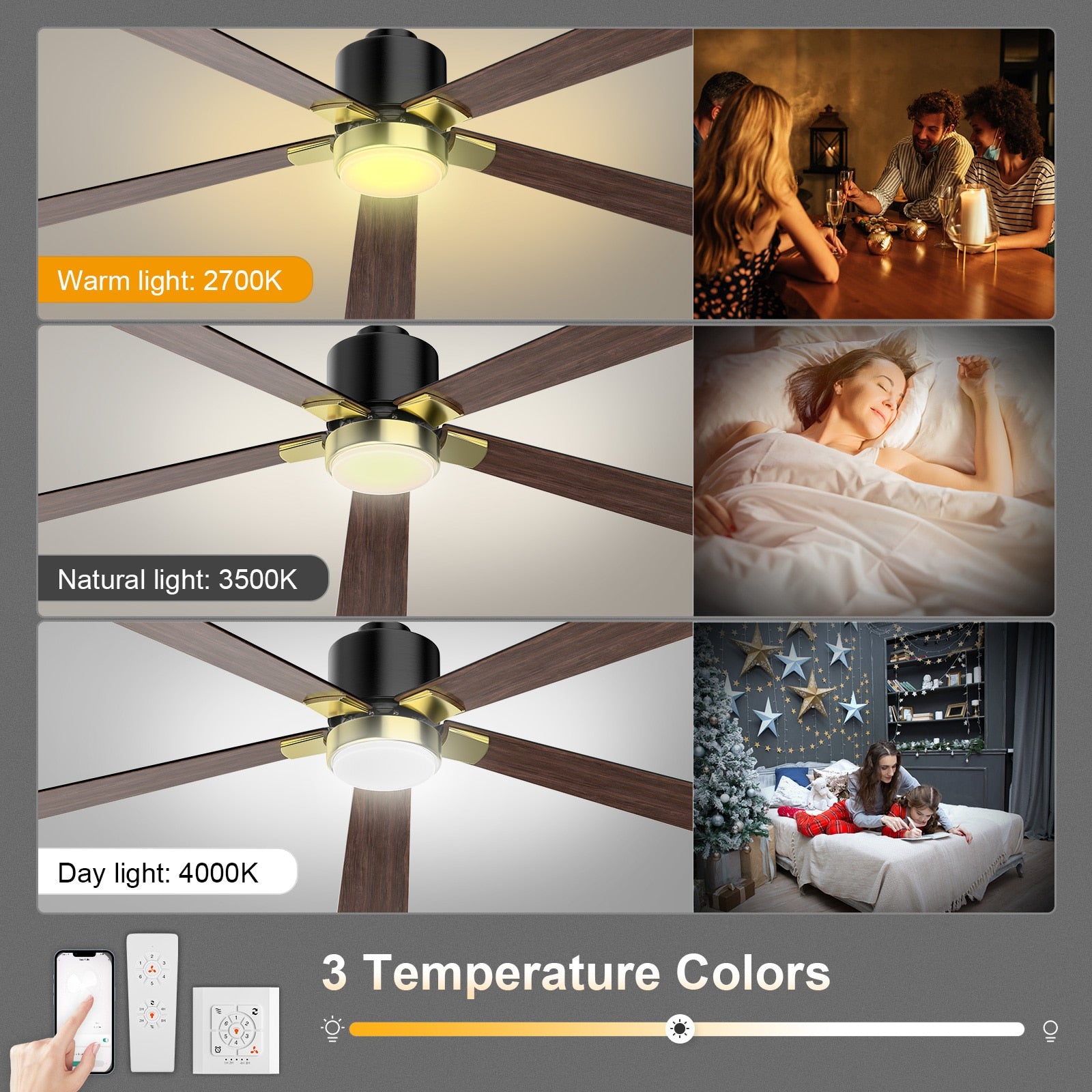 Modern Led Ceiling Fan With Lights DC Motor 6 Speeds Timing Voice/APP/Remote Control Fans Floor Loft Decorative Fan With Light - LEDLIGHTING WHOLESALE