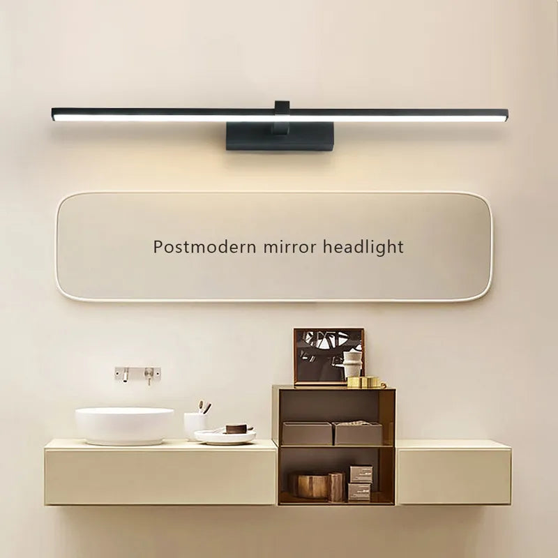 Modern Bathroom LED Wall Light Hardwares Wall Lamp Three Colors Light Aluminum Led Black White Bathroom Mirror Line Lamp Fixture - LEDLIGHTING WHOLESALE