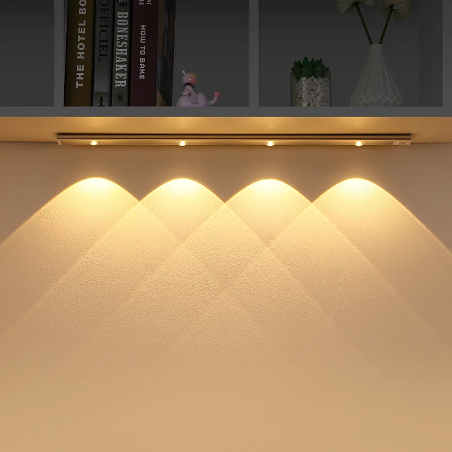 Ultra thin LED Light 20/30/40/55CM Cabinet Lamp PIR Motion Sensor Wireless USB Rechargeable Night light Cabinet Kitchen Lighting - LEDLIGHTING WHOLESALE