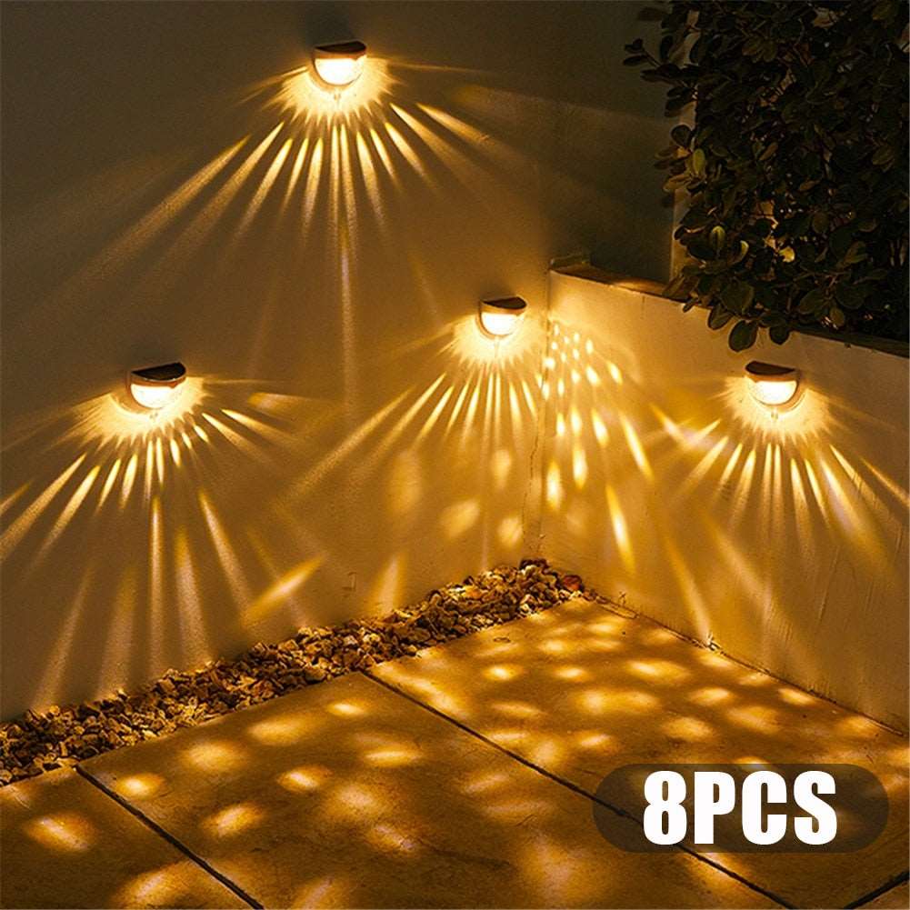 LED Solar Garden Lights-Outdoor Deck Light -Solar Wall Sconce