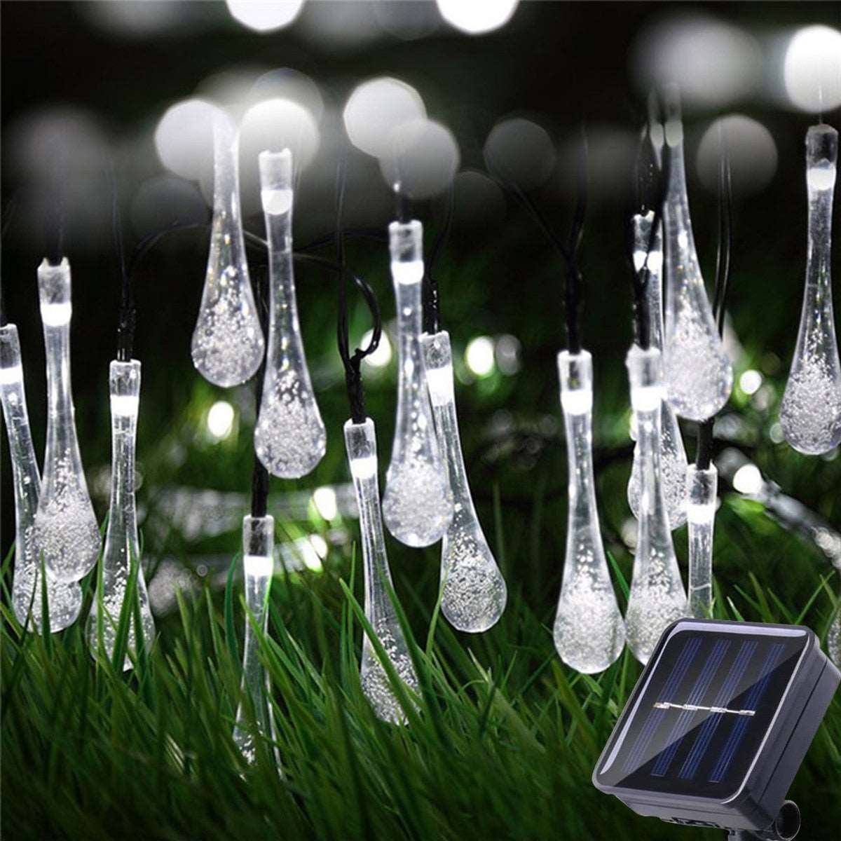 100 LEDs Crystal Globe Lights-Outdoor Solar Garland String Lights