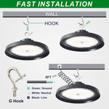300W LED UFO High Bay Light-AC 100~277V-CCT 5000K-42.000 Lumens Output - LEDLIGHTING WHOLESALE