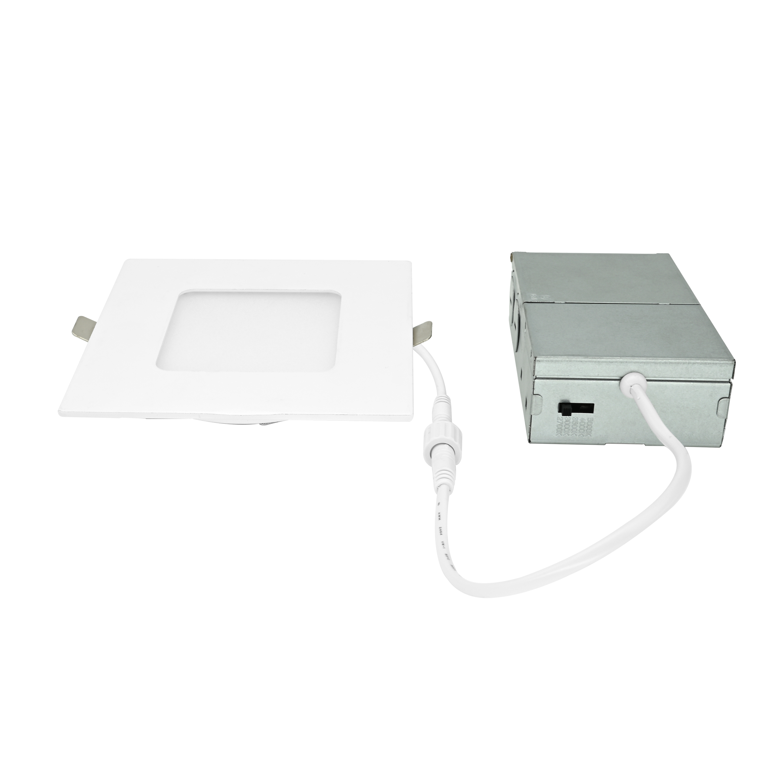 24 Pack-4 Inch 9W Square Downlight 5CCT 2700K/3000K/3500K/4000K/5000K 120V Triac Dimming