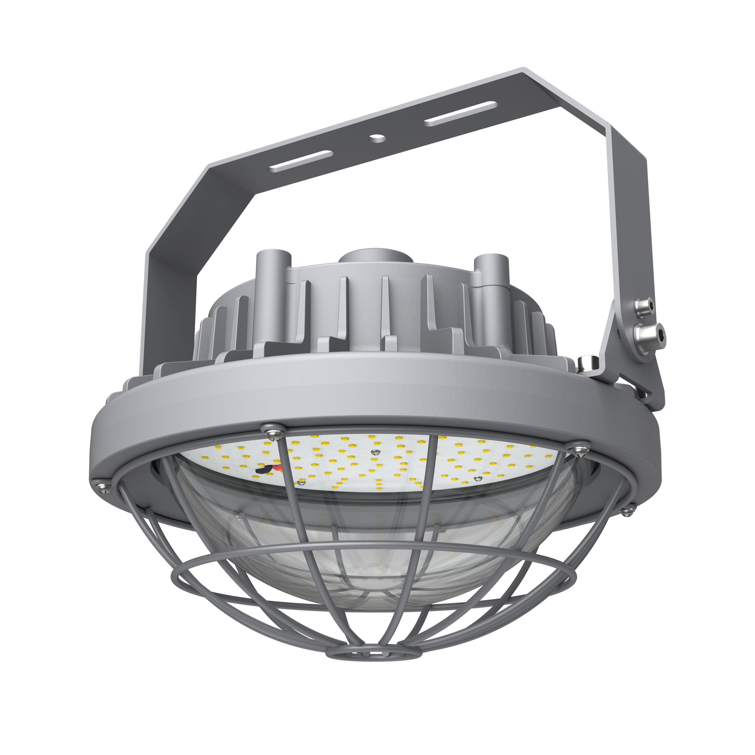80W Hazardous Location Explosion-Proof Round LED Low Bay-10.400LM. 5000K. Meanwell Driver. 120-277V. IP67