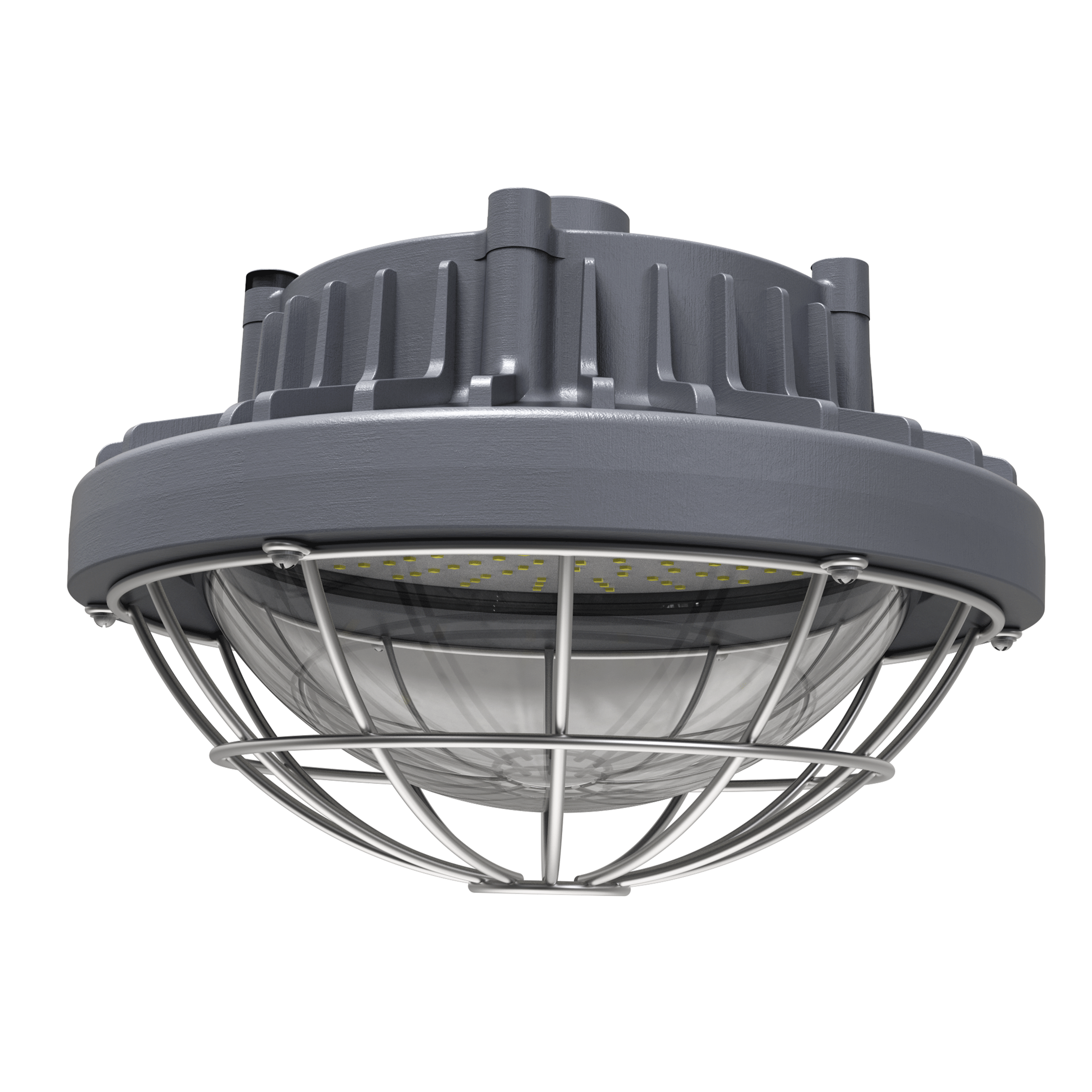 80W Hazardous Location Explosion-Proof Round LED Low Bay-10.400LM. 5000K. Meanwell Driver. 120-277V. IP67