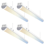 4 Pack-8ft LED Linear Strip Light-Selectable Wattage-Selectable CCT-64/75/90W-CCT 30/40/50K-AC 90~277V