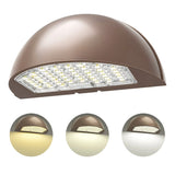Half Moon Full Cut Off LED Wall Pack Light - 80W/64W/48W Wattage Selectable - CCT 3000K/4000K/5000K - AC 120-347V