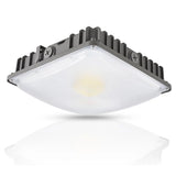 70W/45W/30W Power Selectable LED Canopy Garage Light with 3CCT (3500K/4000K/5000K), LED Parking Garage Lights-AC 90-277V IP65 Commercial Residential Lights