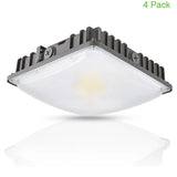70W/45W/30W Power Selectable LED Canopy Garage Light with 3CCT (3500K/4000K/5000K), LED Parking Garage Lights-AC 90-277V IP65 Commercial Residential Lights